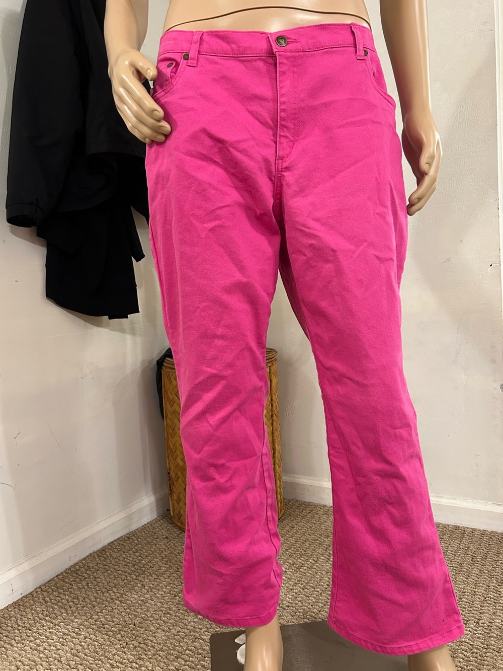 Woman Within Hot Pink Flare Jeans
